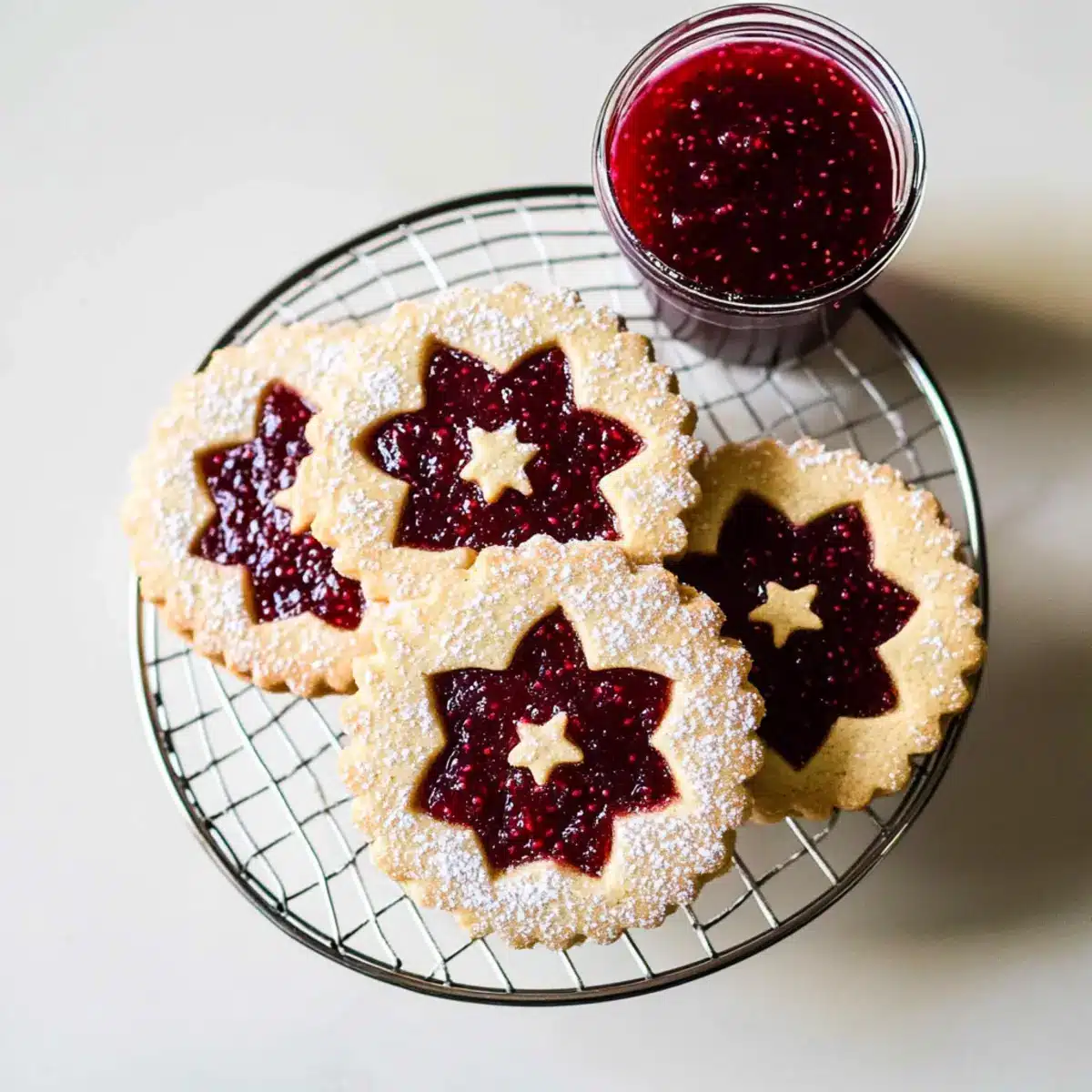 Raspberry Linzer Cookies