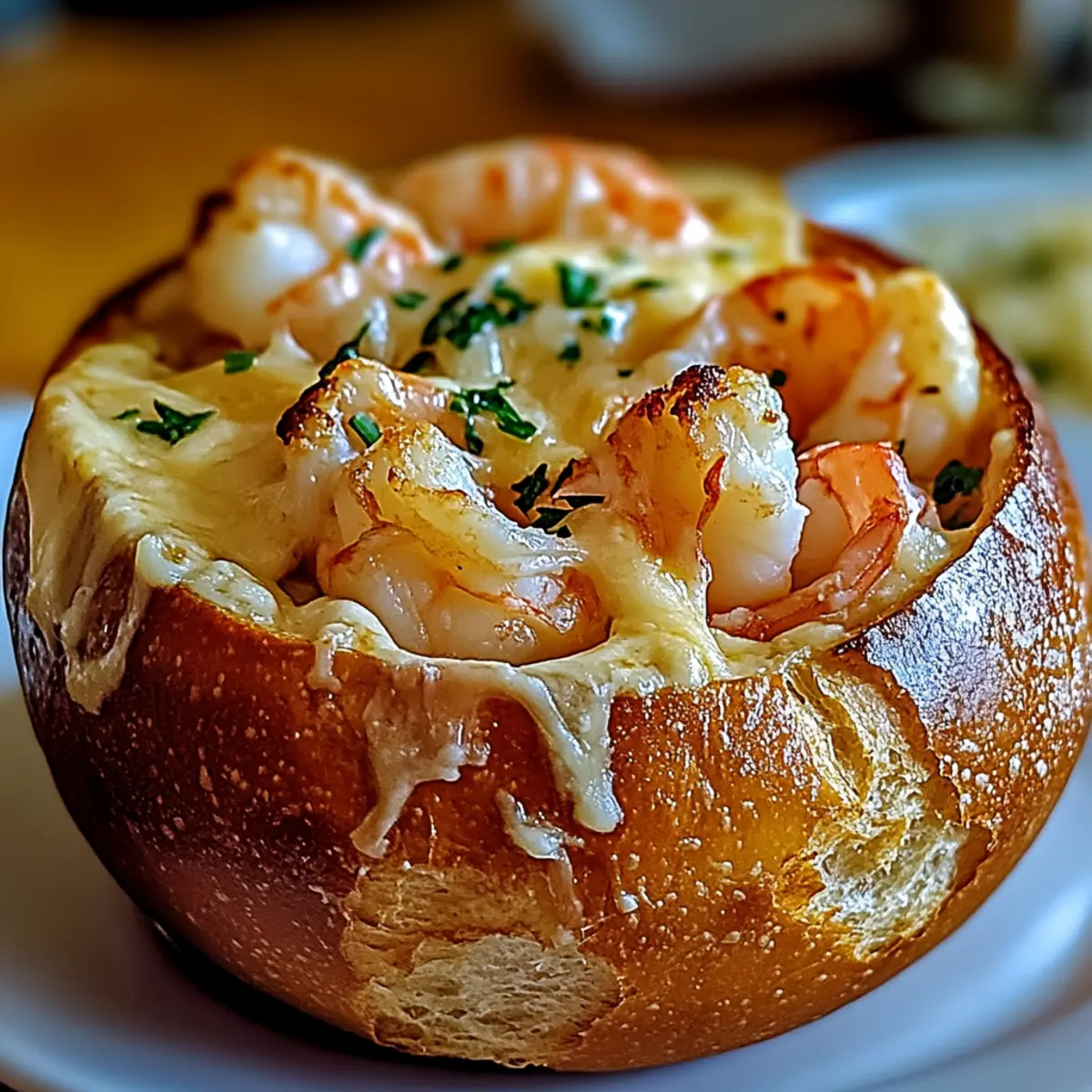 Stuffed Seafood Bread Bowl