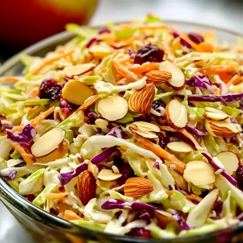 Cranberry Almond Thanksgiving Slaw