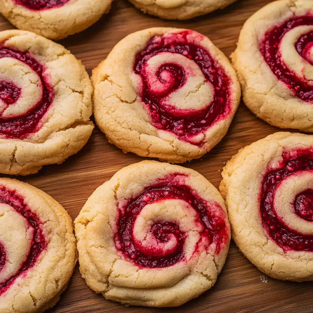Raspberry Swirl Cookies with Butter Shortbread