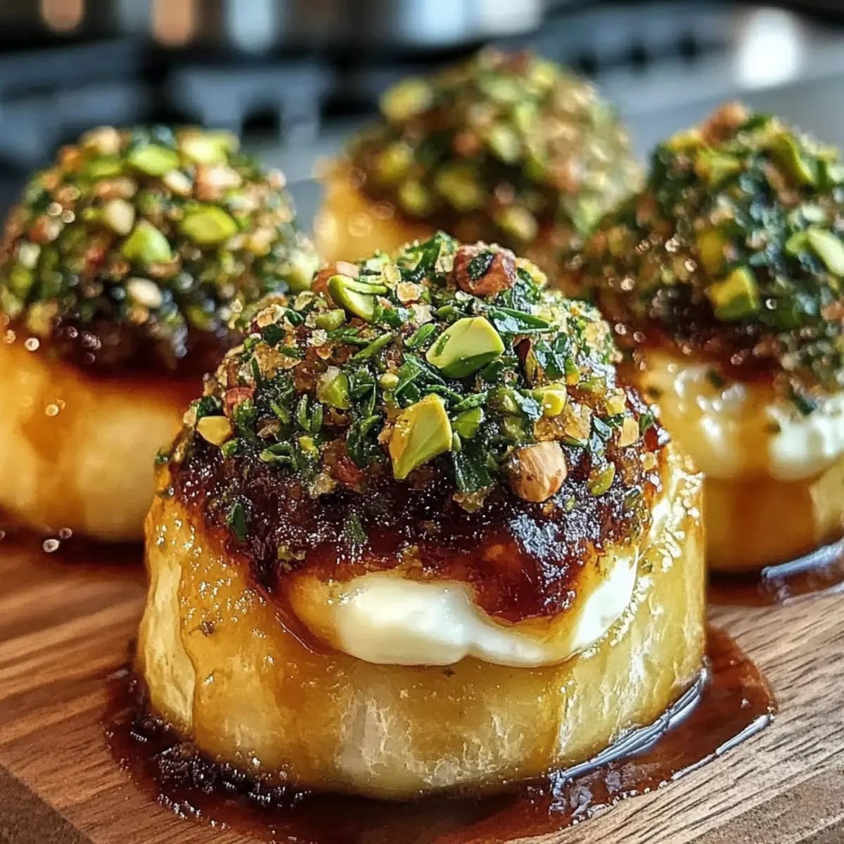 Savory Pistachio-Crusted Brie Bites