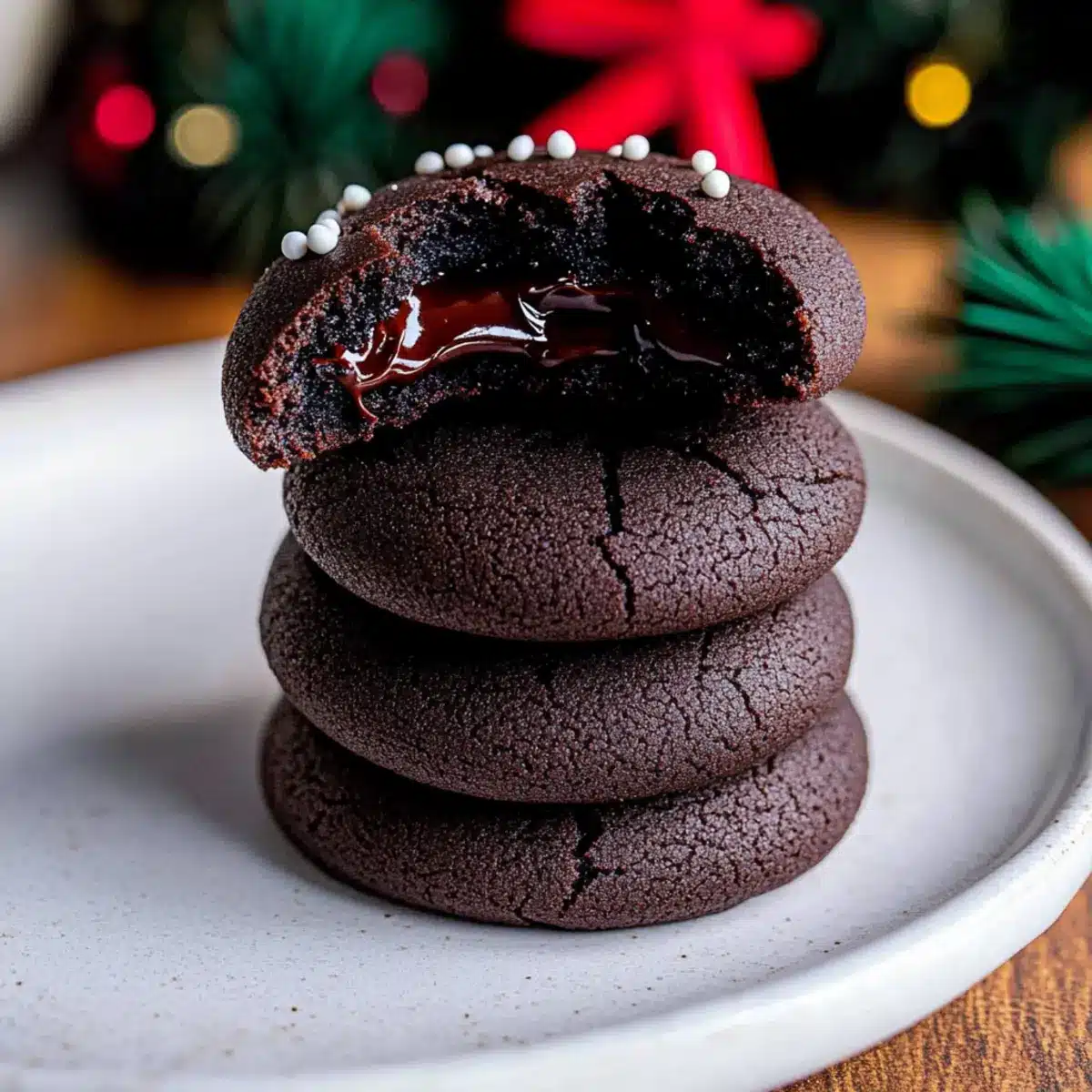 Chocolate Thumbprint Cookies
