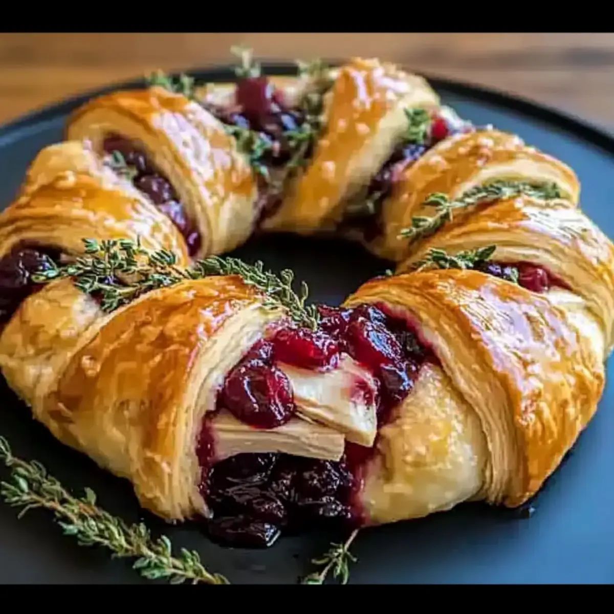 Turkey Cranberry Crescent Ring