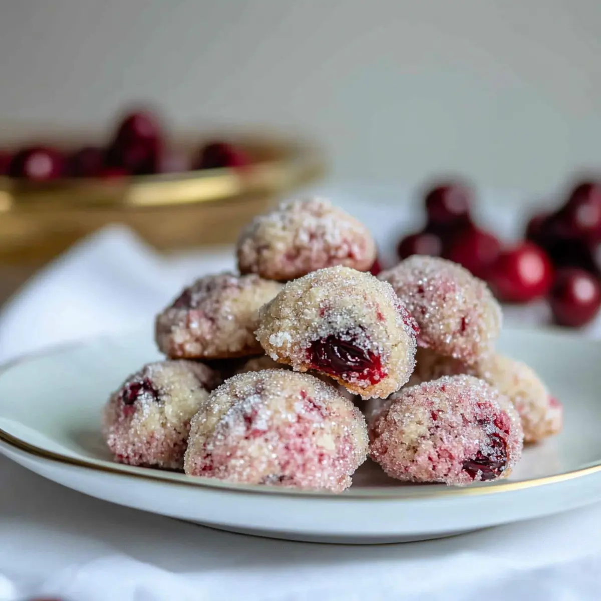 Sparkling Sugarplum Cranberry Cookies