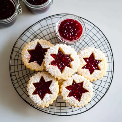 Raspberry Linzer Cookies