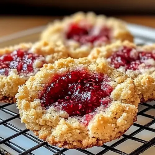 Buttery Raspberry Crumble Cookies