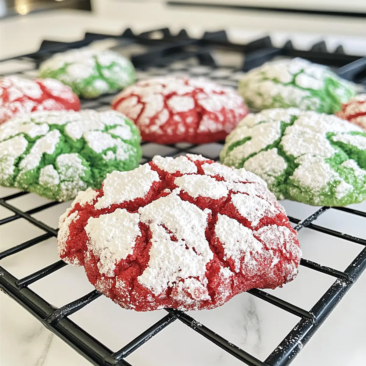 Christmas Crinkle Cookies