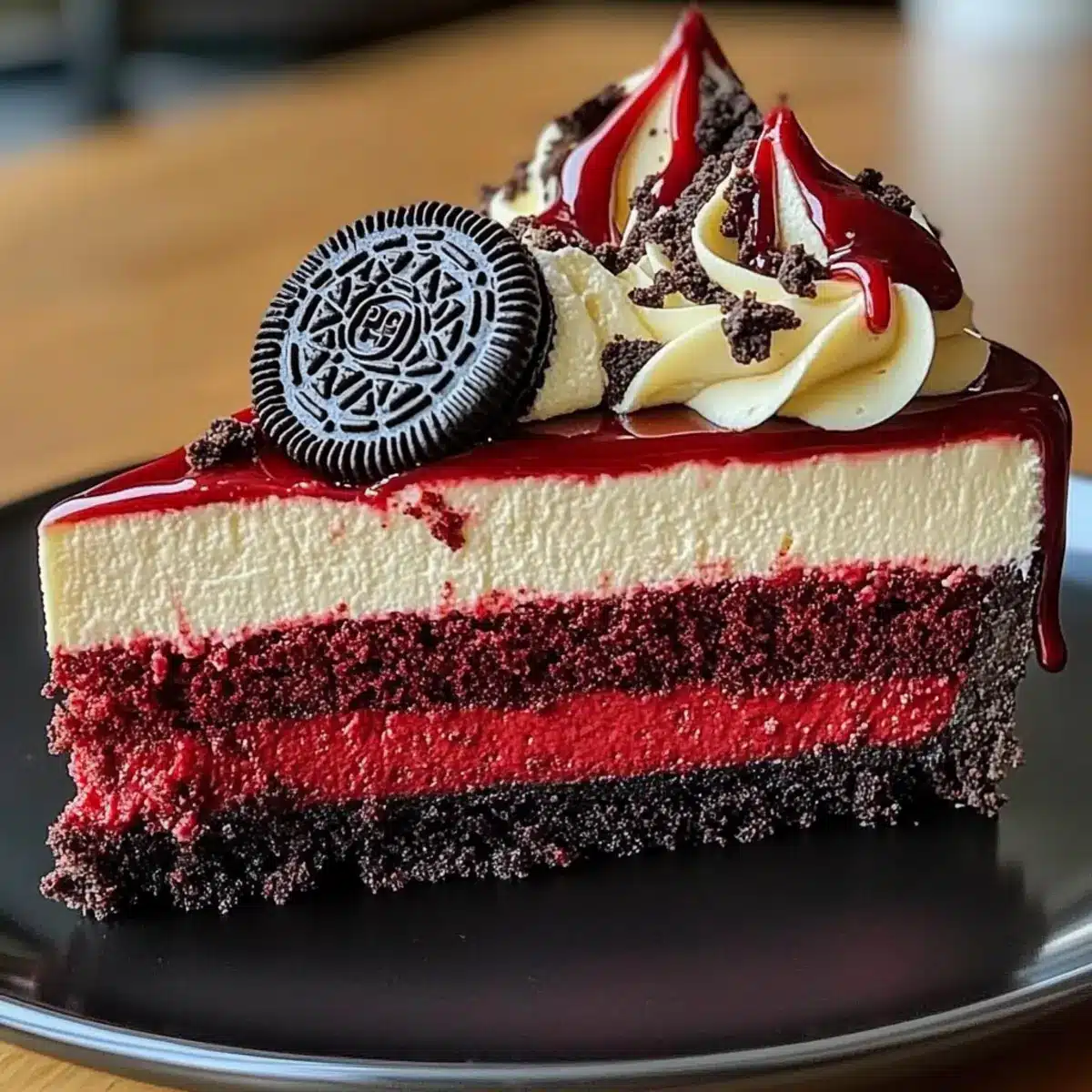 Red Velvet Oreo Cheesecake