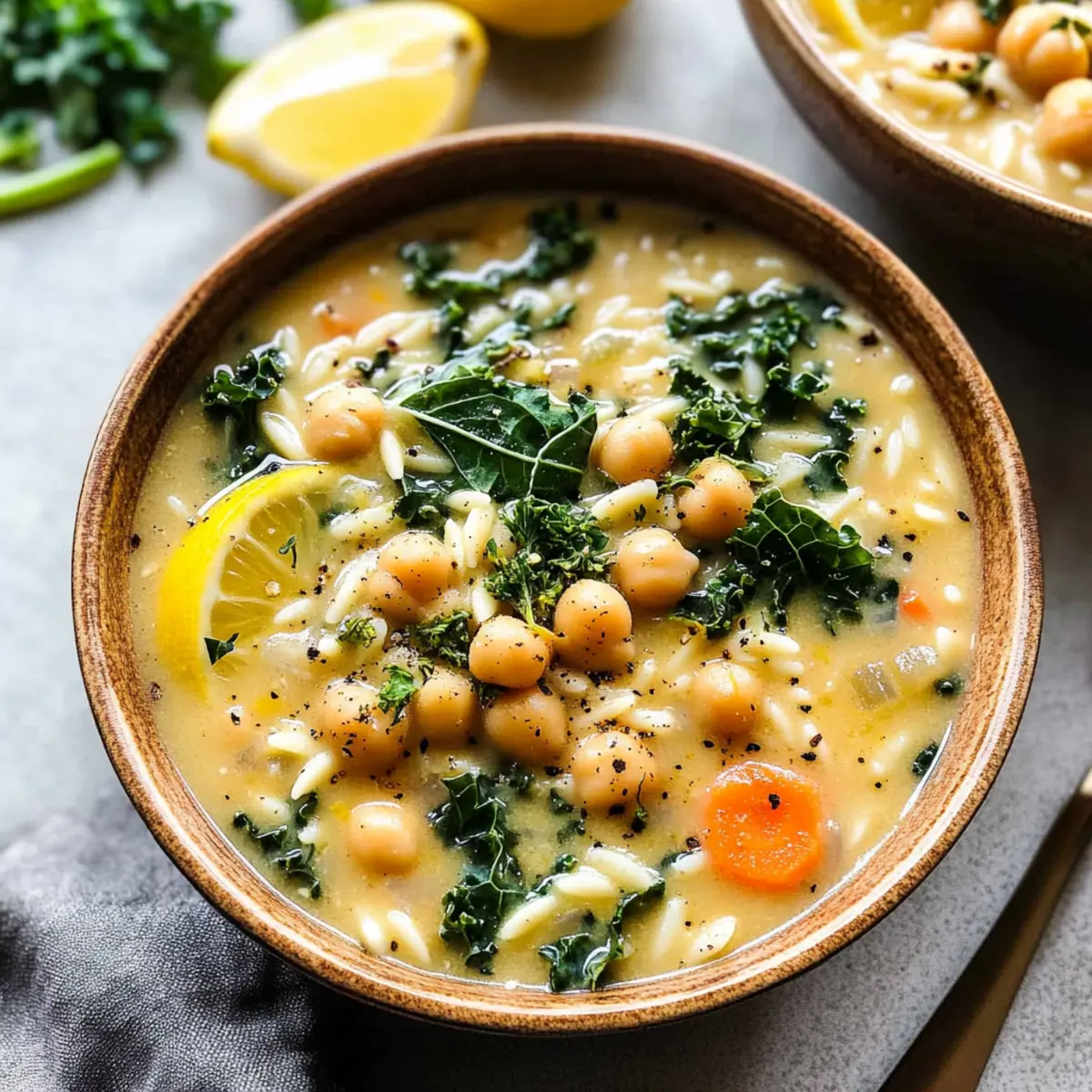 Lemony Greek Chickpea Soup