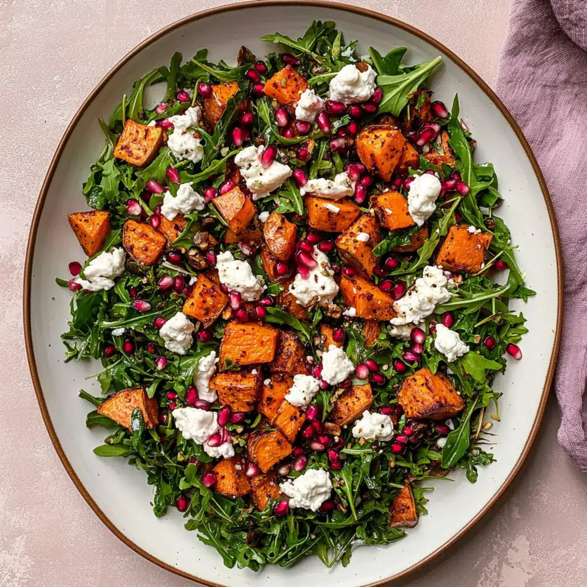 Roasted Sweet Potato Goat Cheese Salad