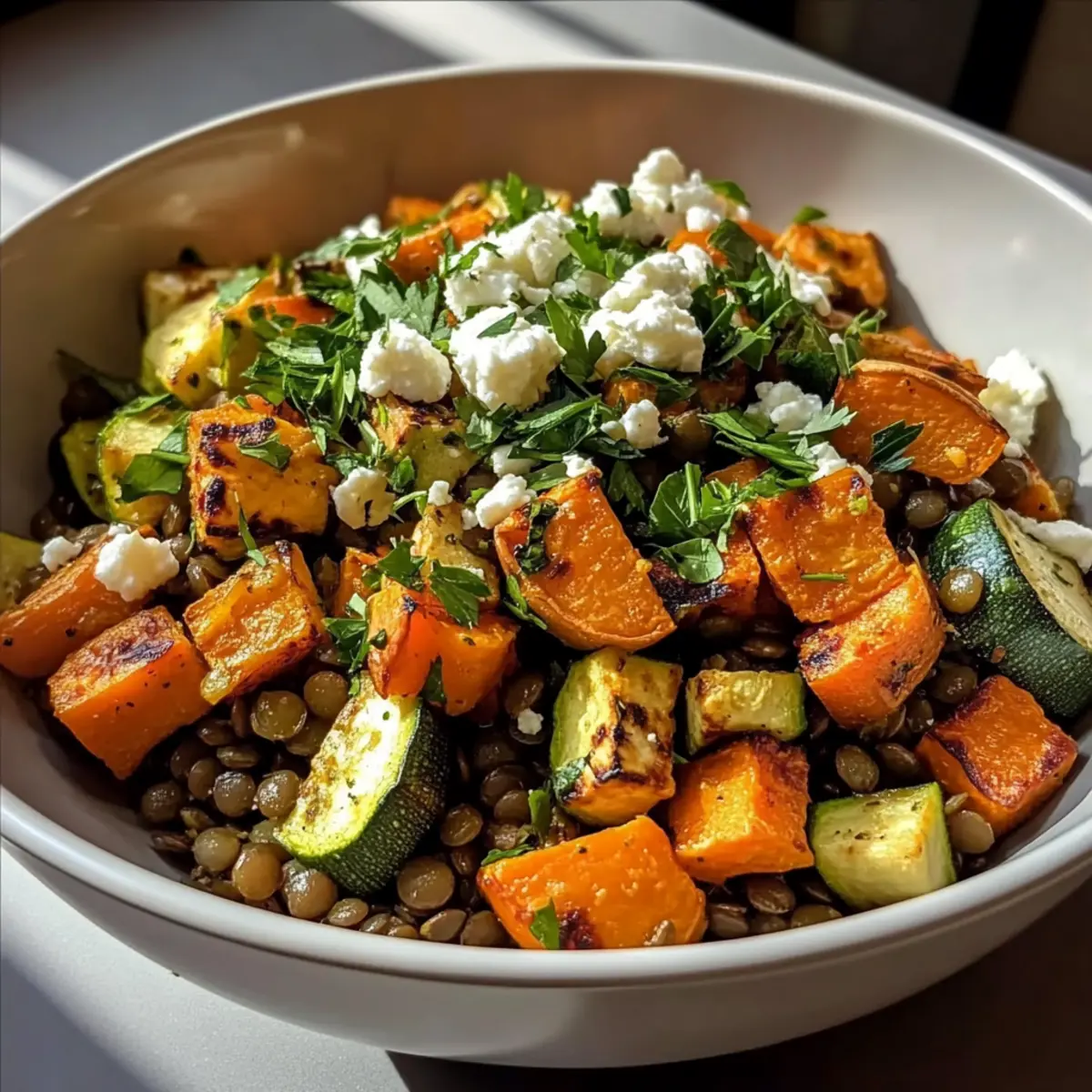 Savory Veggie Lentil Salad