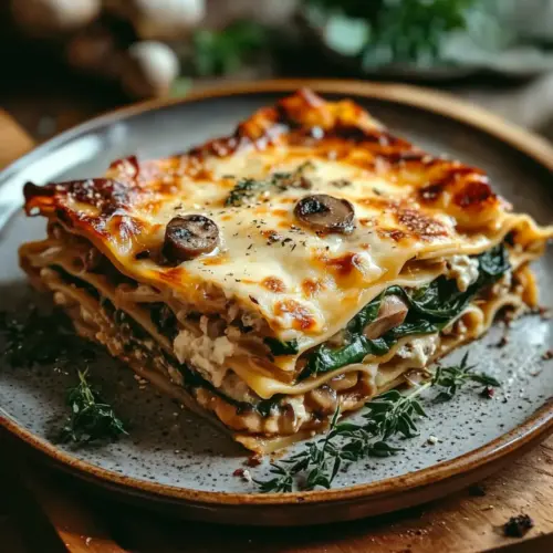 Mushroom And Spinach Lasagna