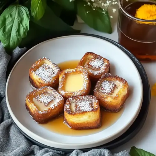 Cinnamon Roll French Toast Bites