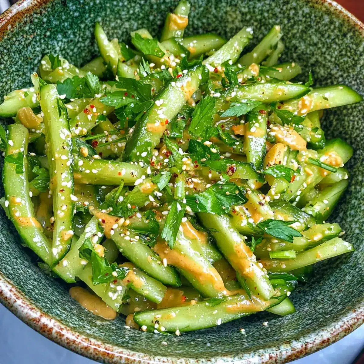Cucumber Peanut Butter Salad