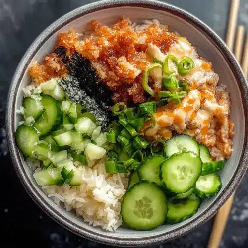 Spicy Tuna Sushi Bowl with Crispy Rice