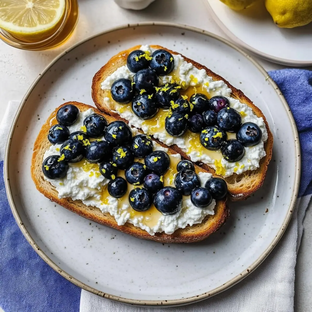 Lemon Blueberry Ricotta Toast