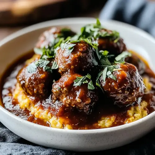Red Wine Braised Meatballs