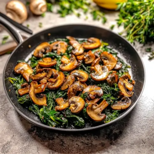 Easy Sauteed Mushrooms with Spinach