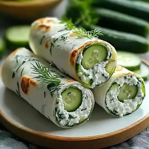 Cucumber Cottage Cheese Wraps