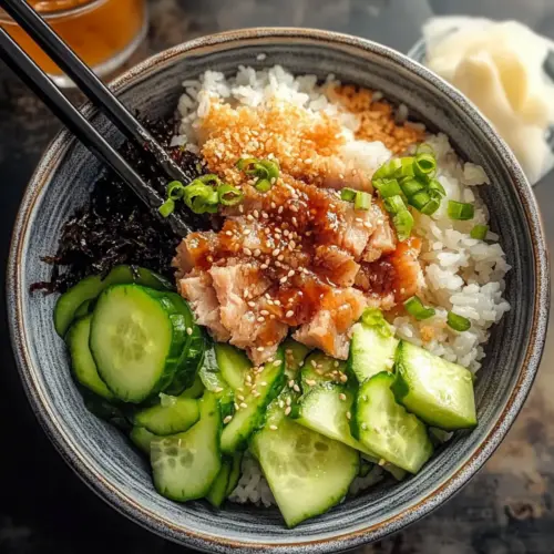 Spicy Tuna Sushi Bowl with Crispy Rice