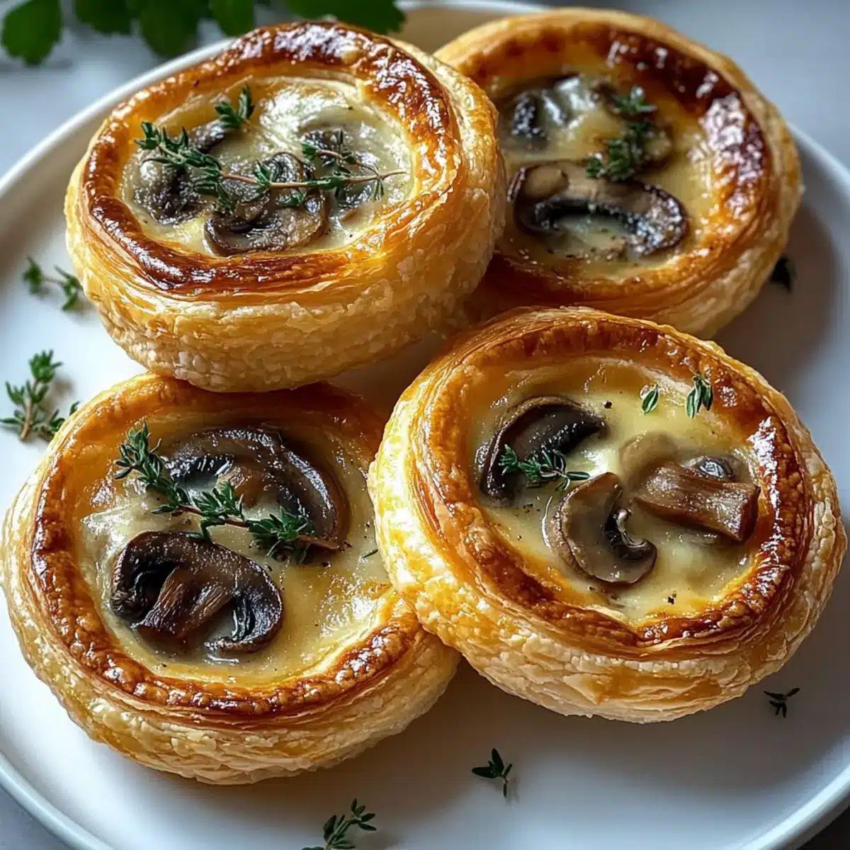 Mini Mushroom and Gruyère Pot Pies