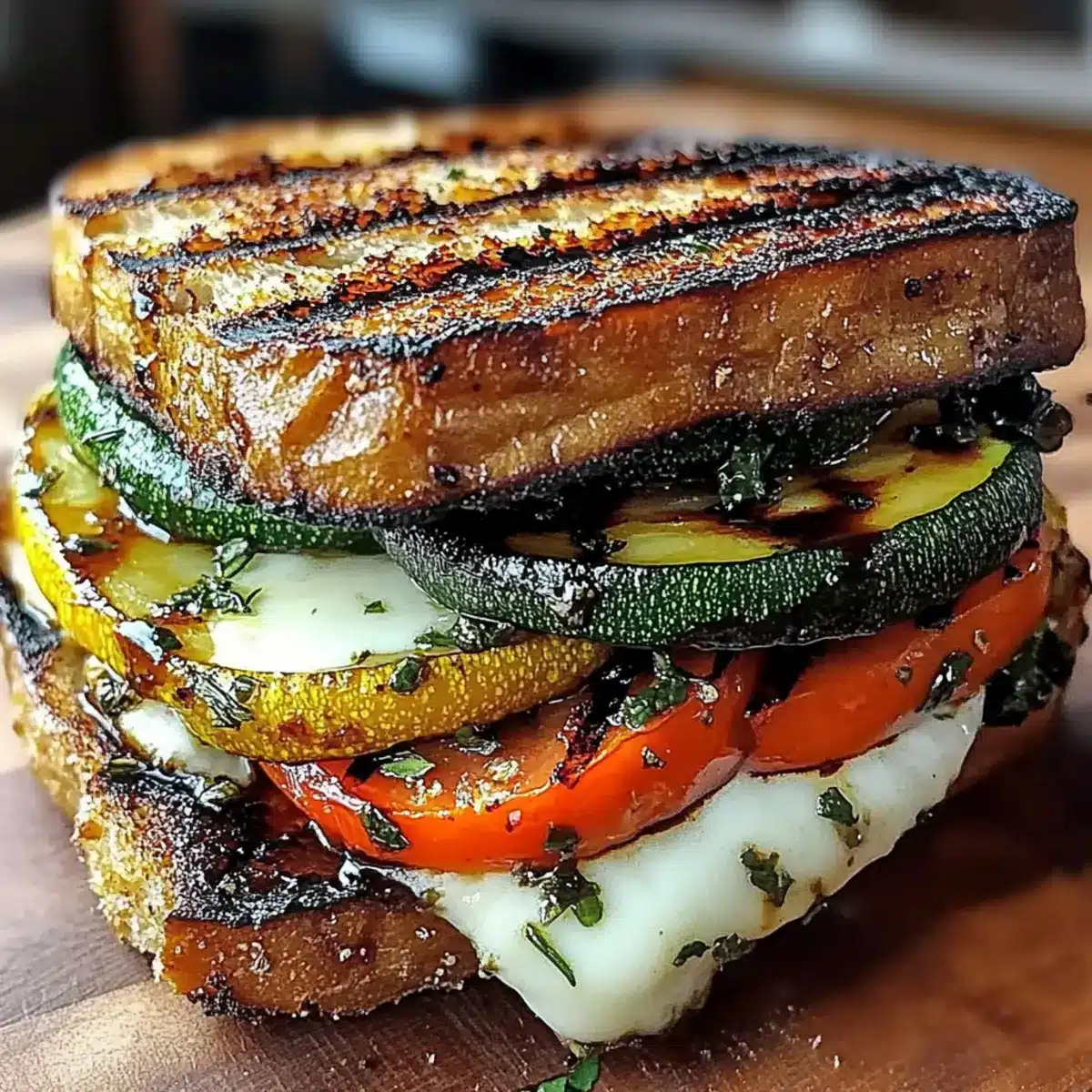 Grilled Veggie & Mozzarella Sandwiches