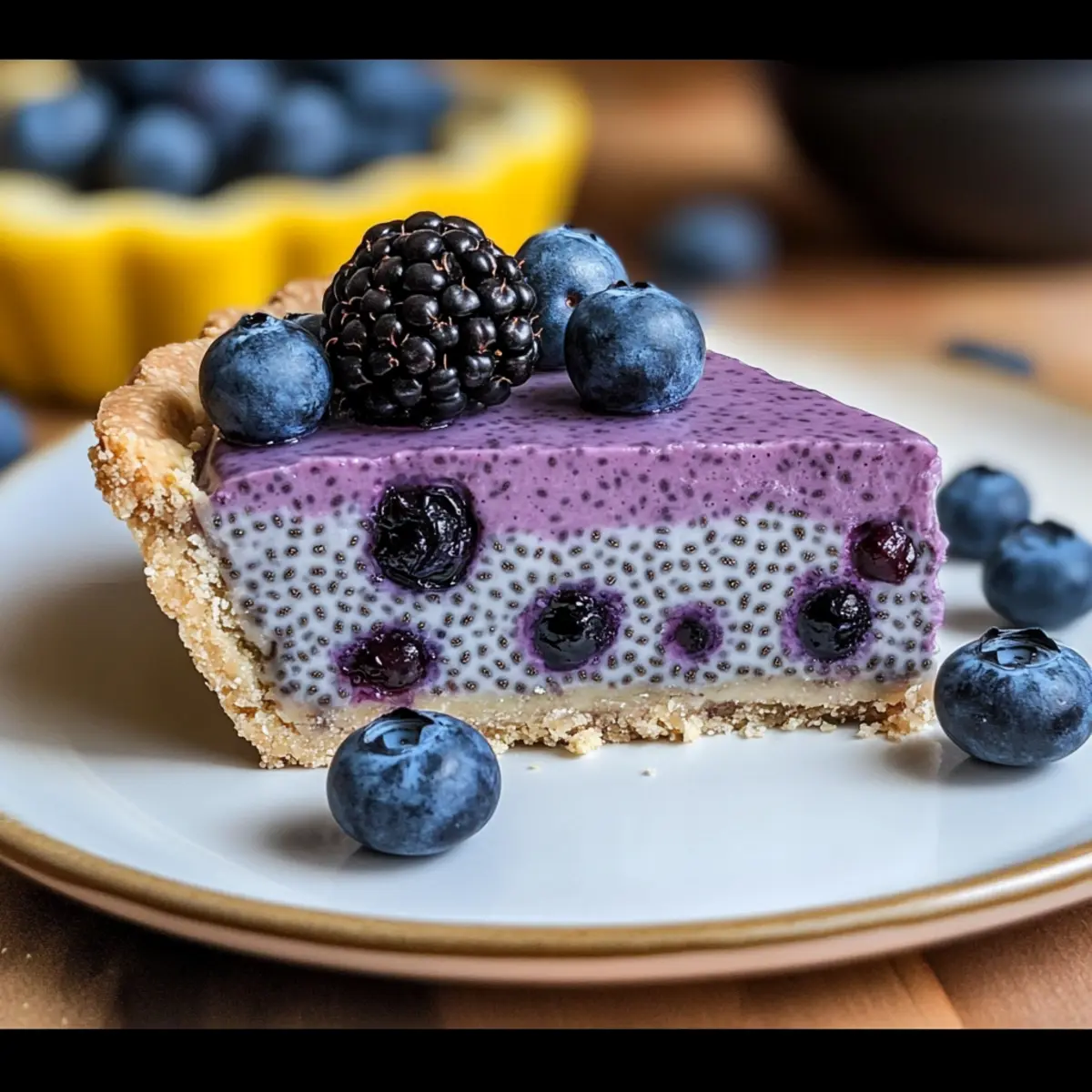 No-Bake Blueberry Chia Seed Pie