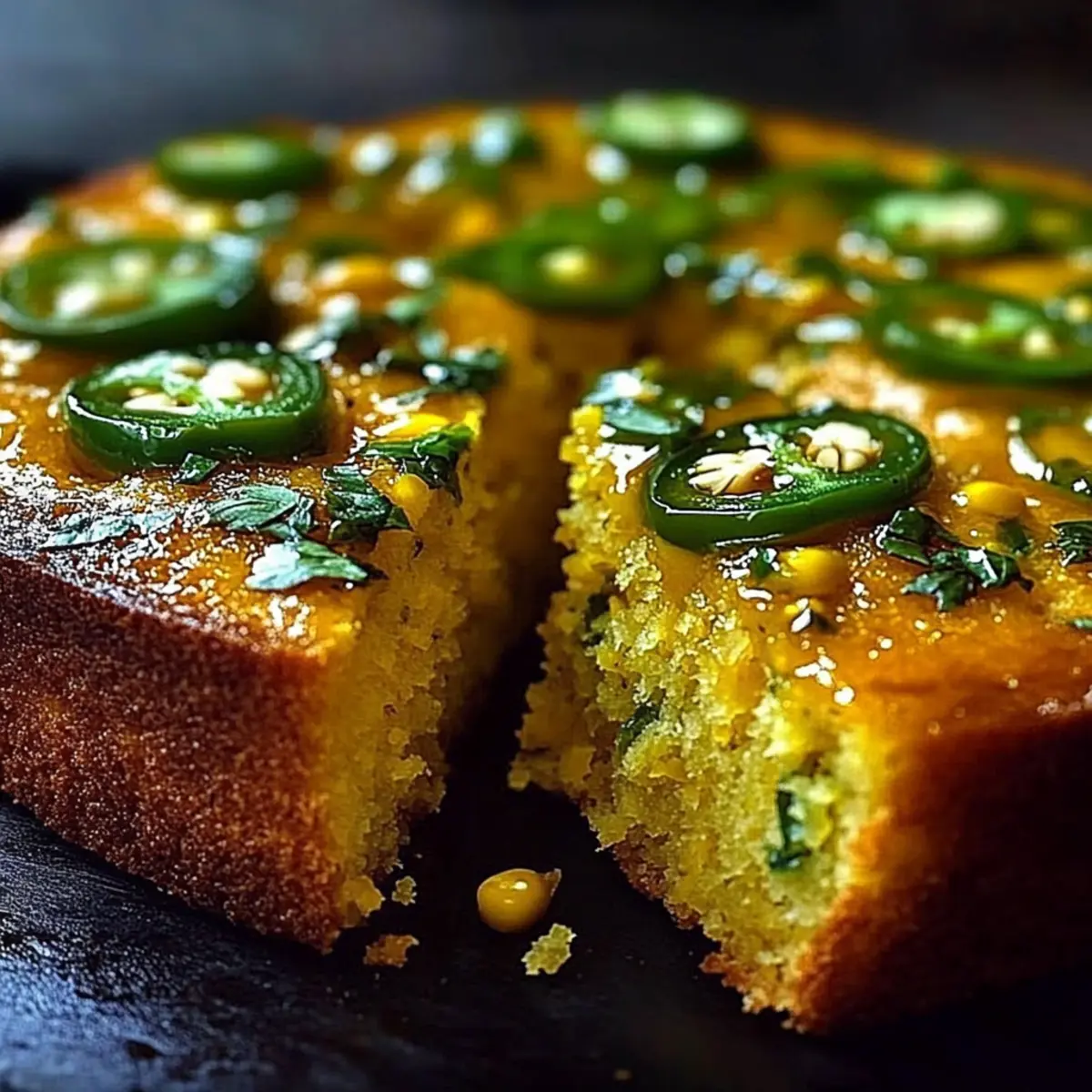Spicy Sweet Jalapeño Cornbread with Zesty Lime Drizzle