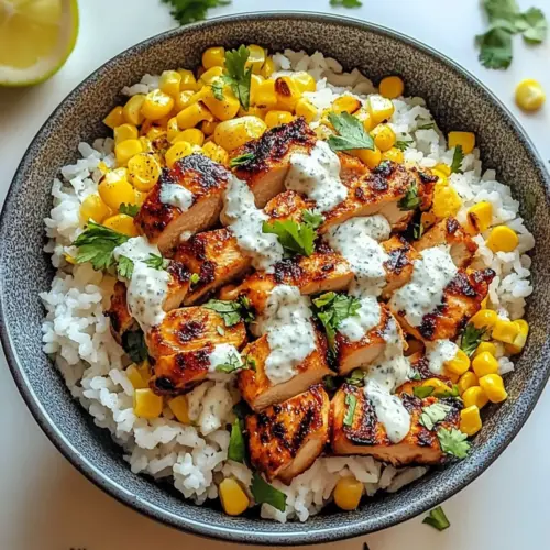 Street Corn Chicken Rice Bowl