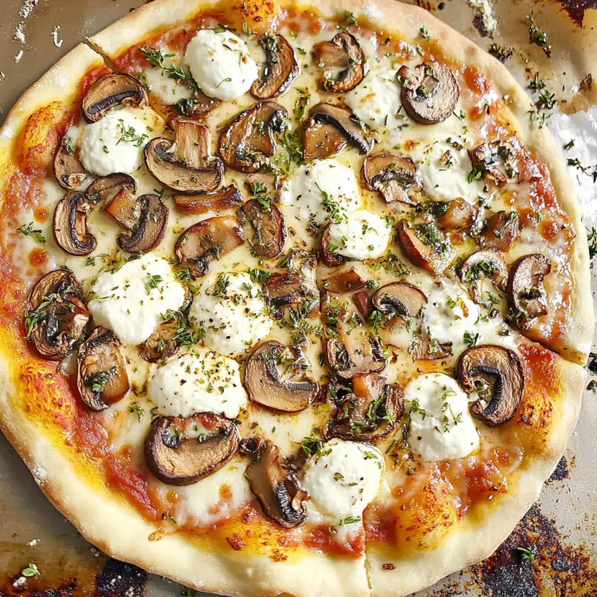 White Mushroom Pizza