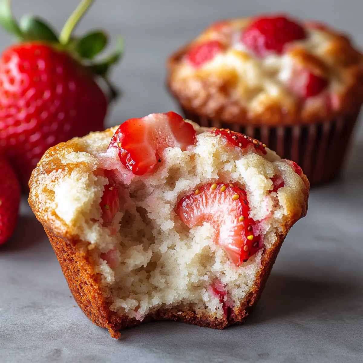 Strawberry Protein Muffins