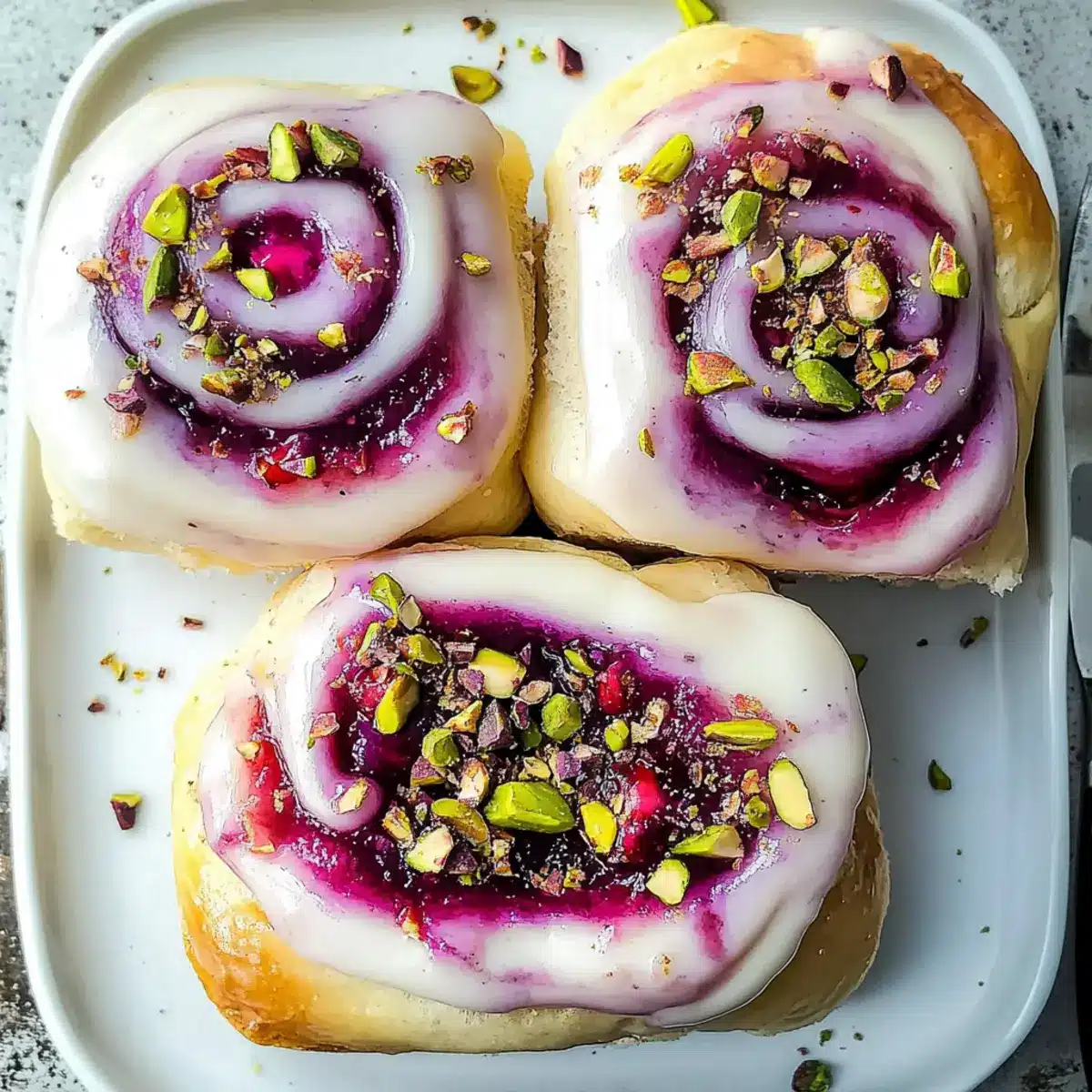 Raspberry and Rose Cheesecake Buns