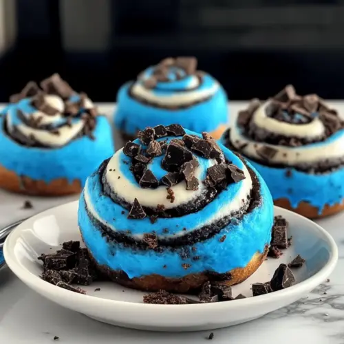 Cookie Monster Cinnamon Rolls