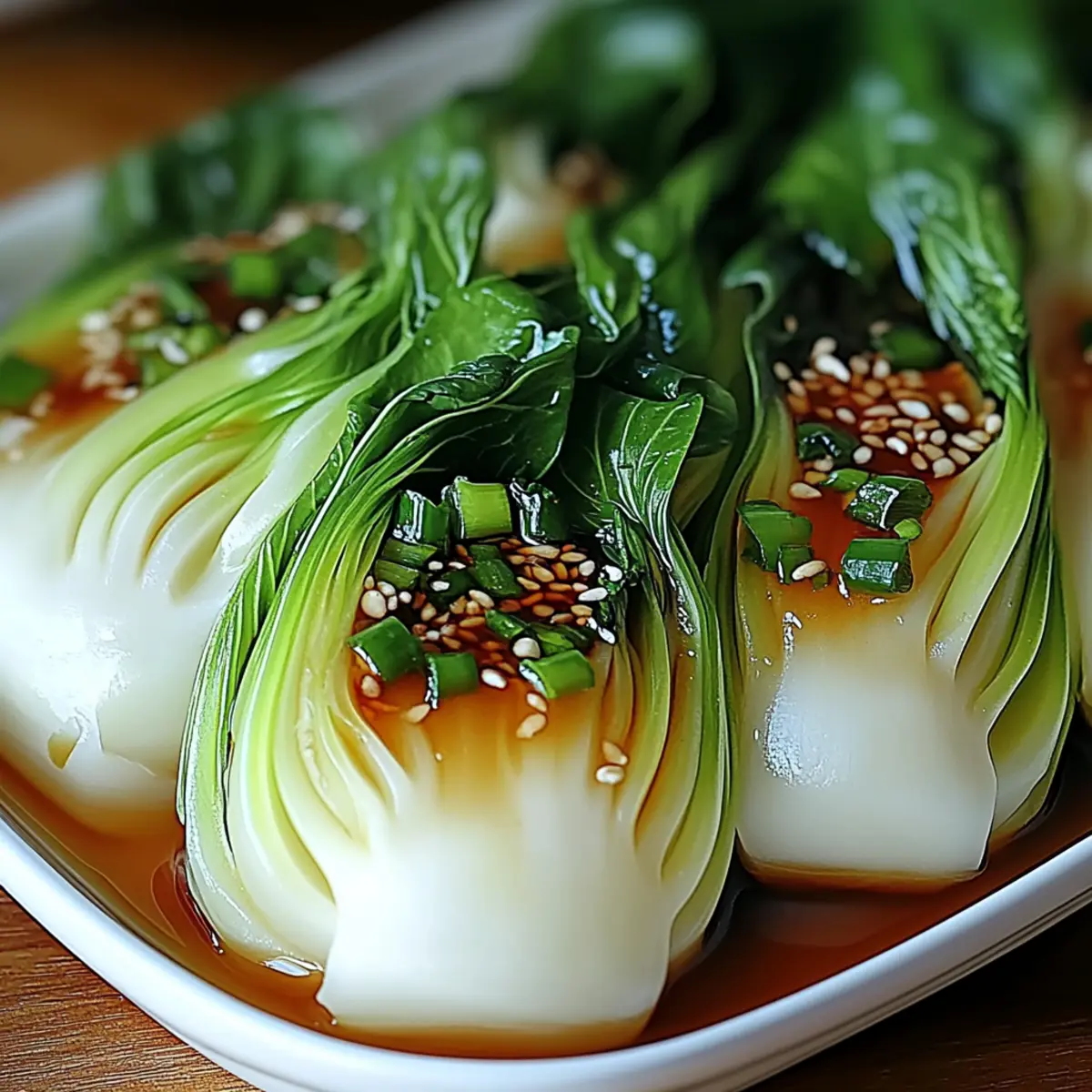 Bok Choy with Ginger Chili Sauce