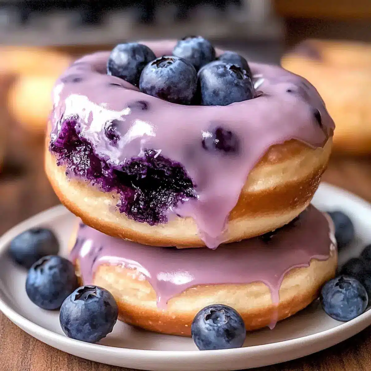 Baked Blueberry Cake Donuts