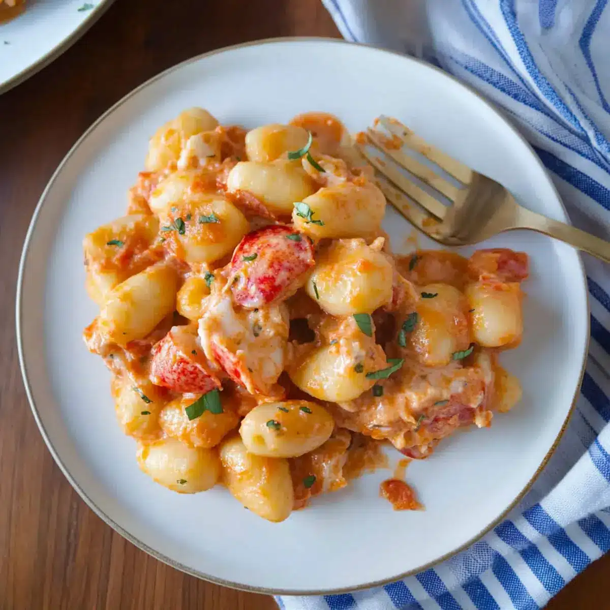 Lobster Gnocchi with Tomato Cream Sauce