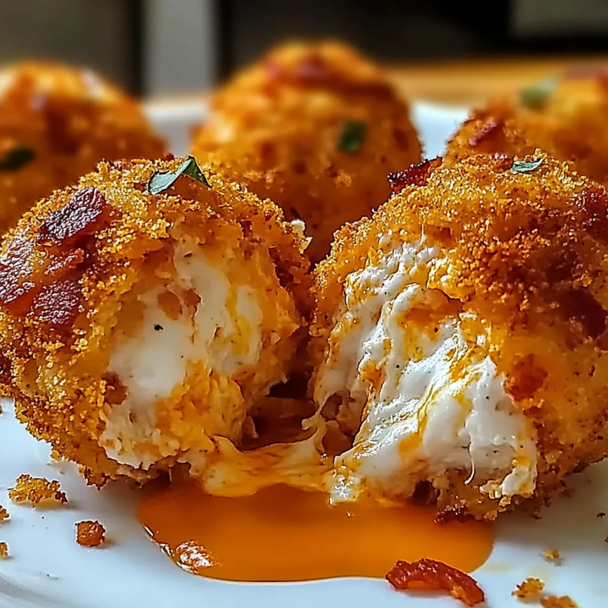 Buffalo Chicken Bacon Mozzarella Bombs