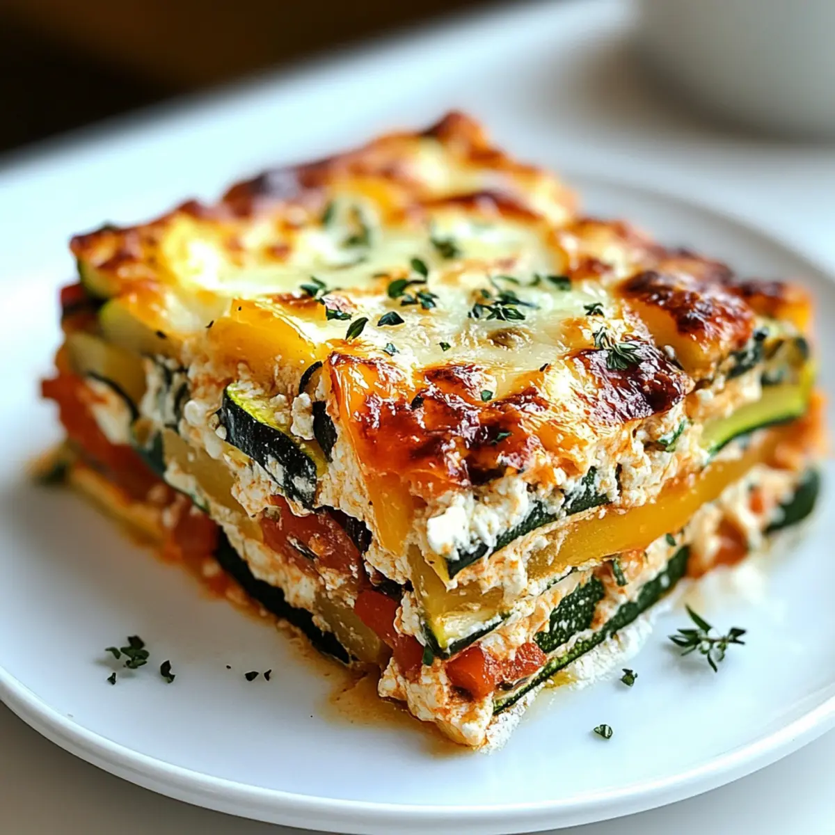High Protein Veggie Lasagna