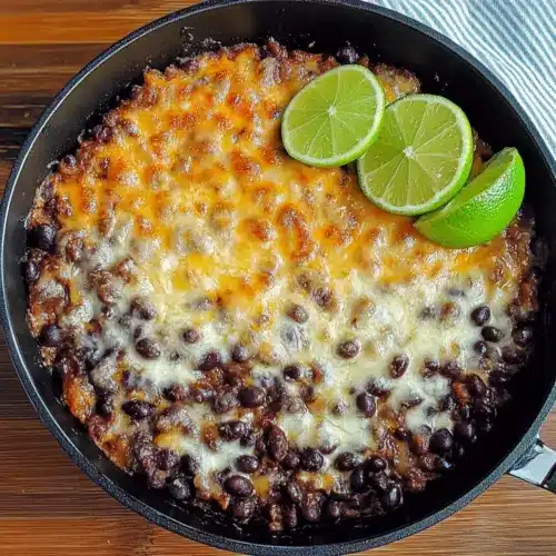 Cheesy Spicy Black Bean Skillet