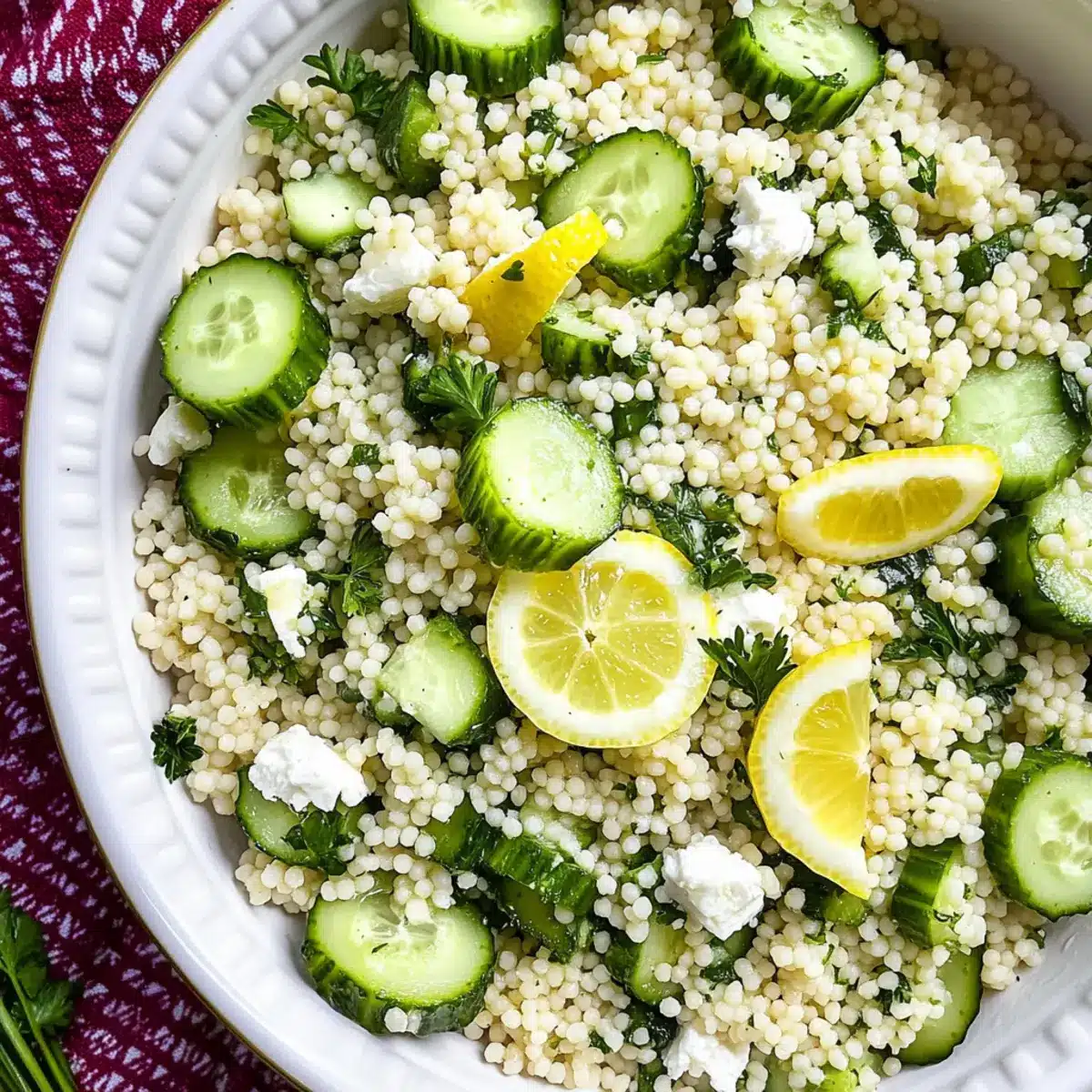 Lemon Cucumber Couscous Salad