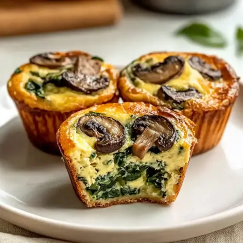Spinach and Mushroom Quiche Muffins