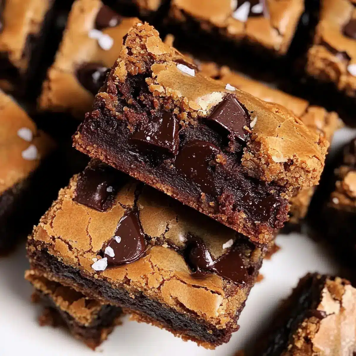 Salted Espresso Chocolate Chunk Blondies