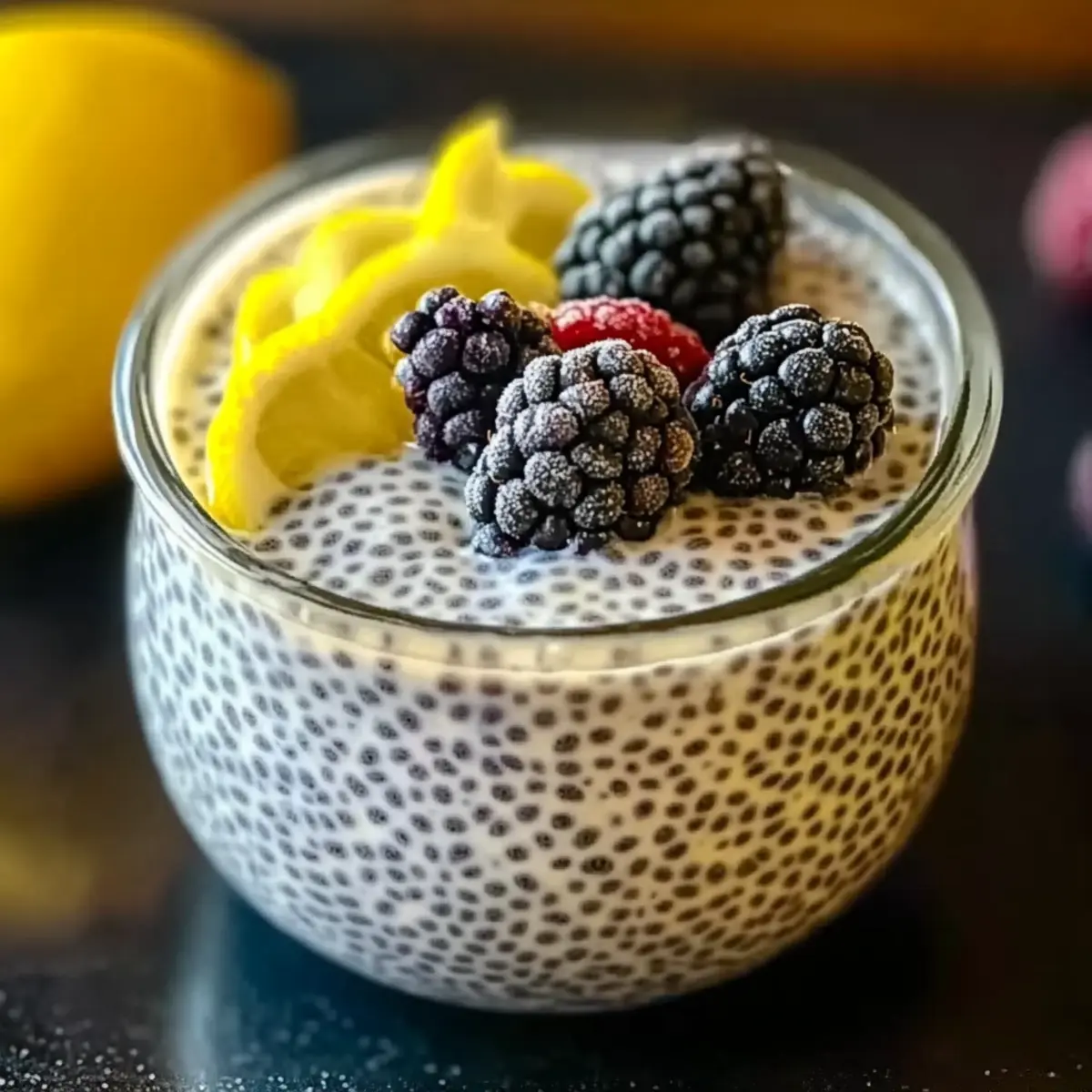 Overnight Lemon Cream Chia Pudding