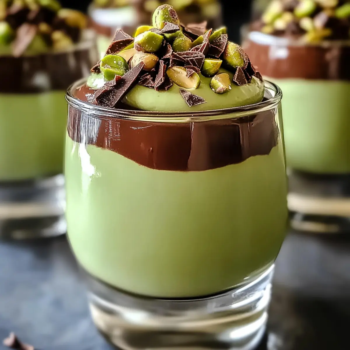 Pistachio Mousse with Chocolate Ganache