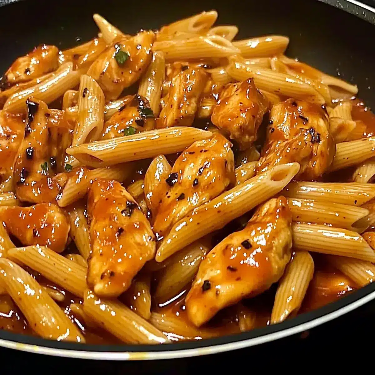 One-Pan Tangy Honey BBQ Chicken Penne