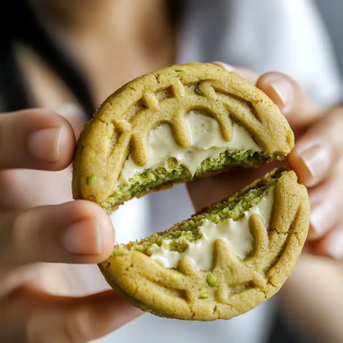 Pistachio Latte Sandwich Cookies
