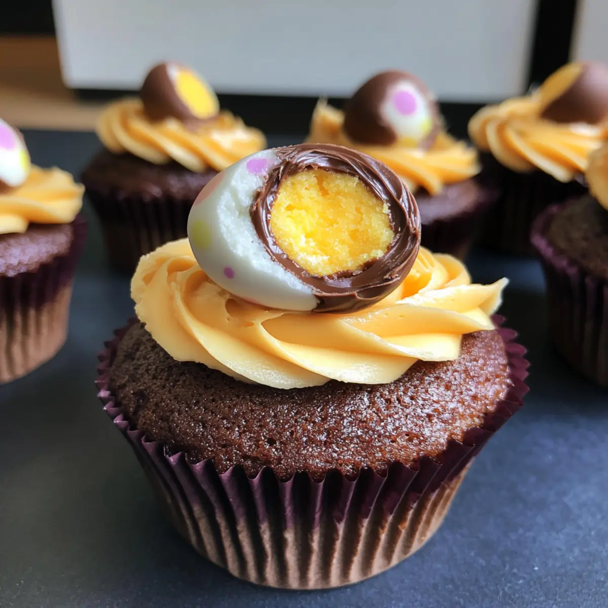 Cadbury creme egg cupcakes