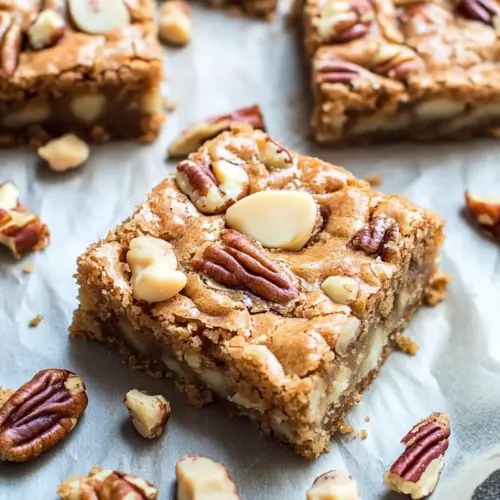 White Chocolate Butter Pecan Blondies