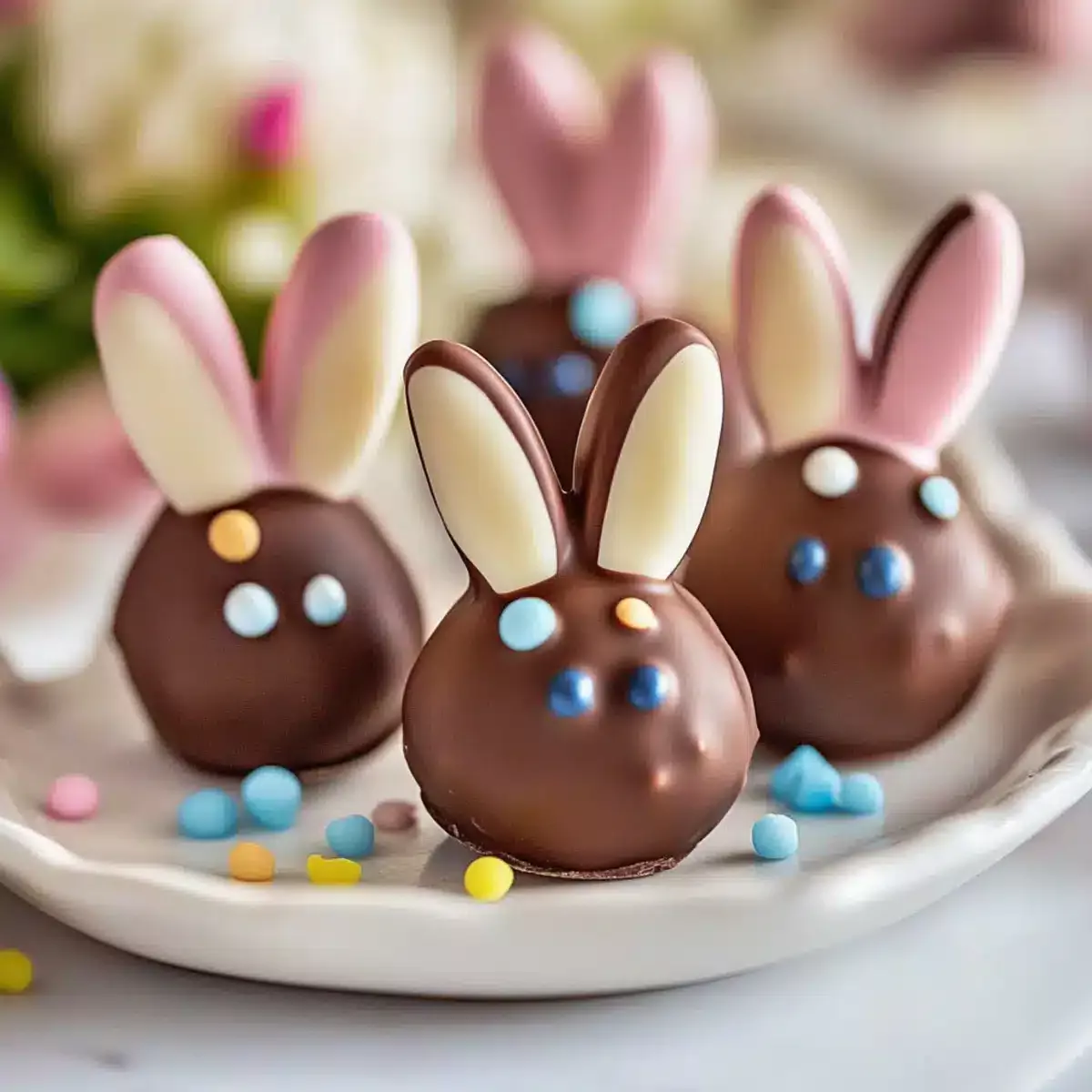 Bunny-Shaped Chocolate Truffles