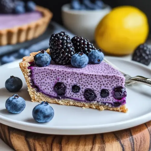 No-Bake Blueberry Chia Seed Pie